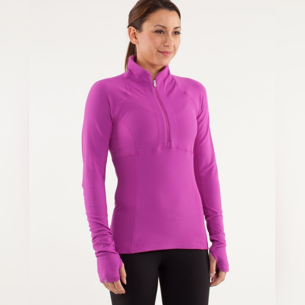 Lululemon Run: Switch Back 1/2 Zip Ultra Violet / Heathered Ultra Violet